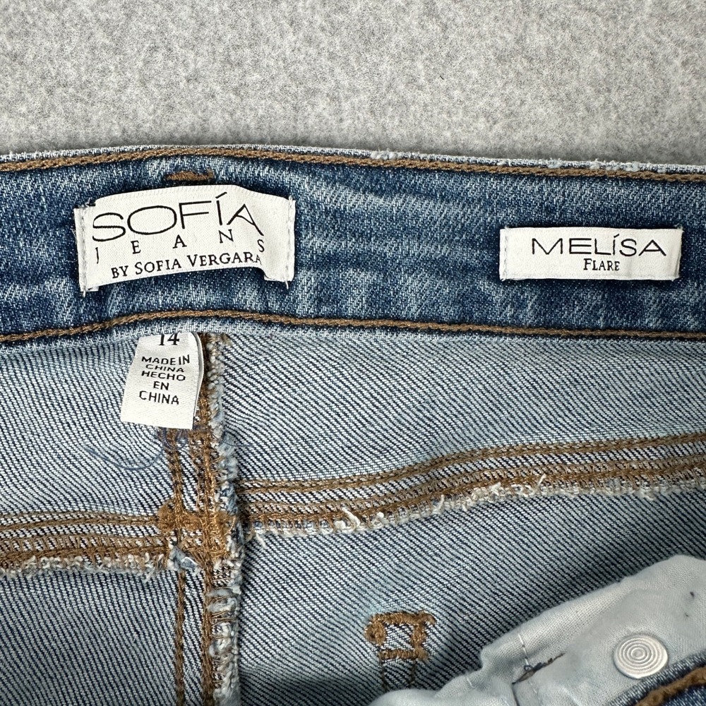 sofia by sofia vergara Blue Denim Flare Jeans - Picture 3 of 11